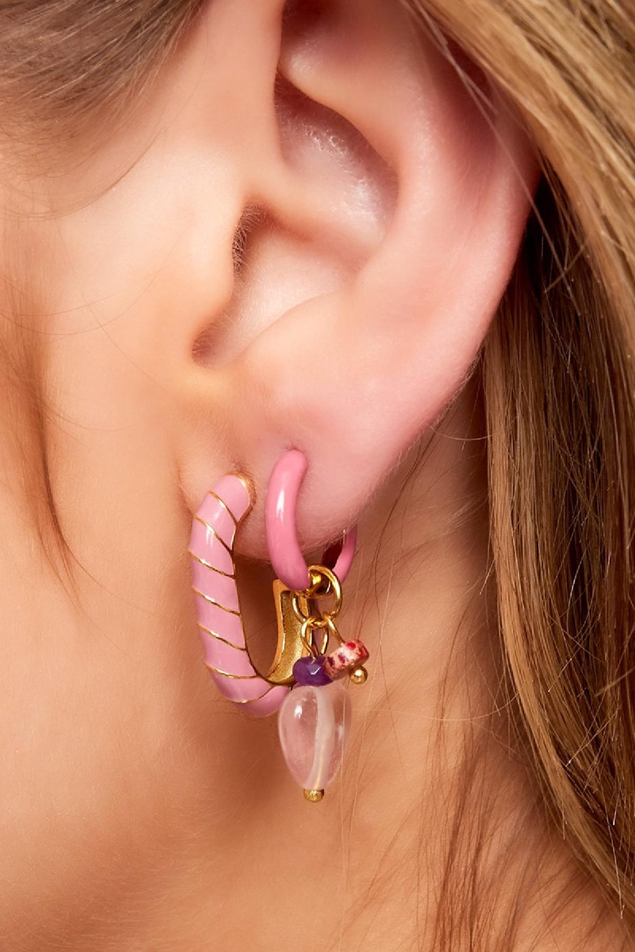 Pendientes de acero inoxidable Verde Imagen4
